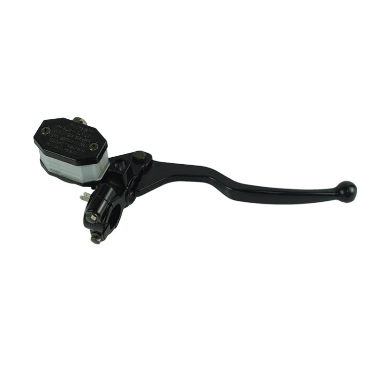 Hydraulic front disc brake pump assembly with black lever and reservoir tank