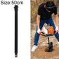 Ground drill extension rod, 50 cm, black metal