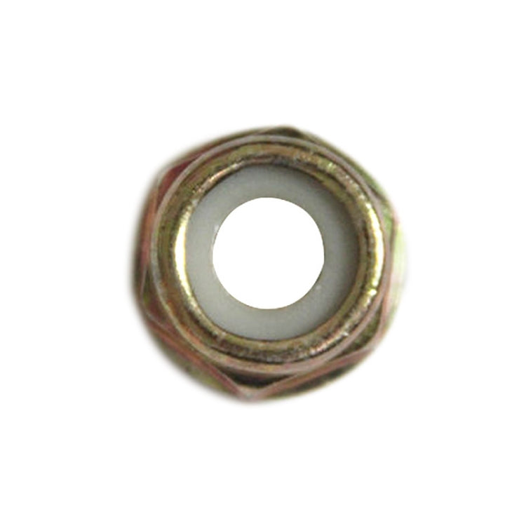 Small flanged metal nut for brush cutter working head