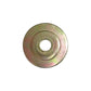 Round metal washer with center hole, gold-toned finish