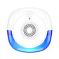 Plug-in ultrasonic mosquito repellent device, front view with power button and circular grille