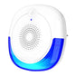 Plug-in ultrasonic mosquito repellent device close-up with power button and circular grille