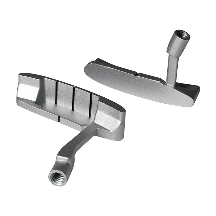 Children's golf putter head, zinc alloy practice shape with raised heel and toe