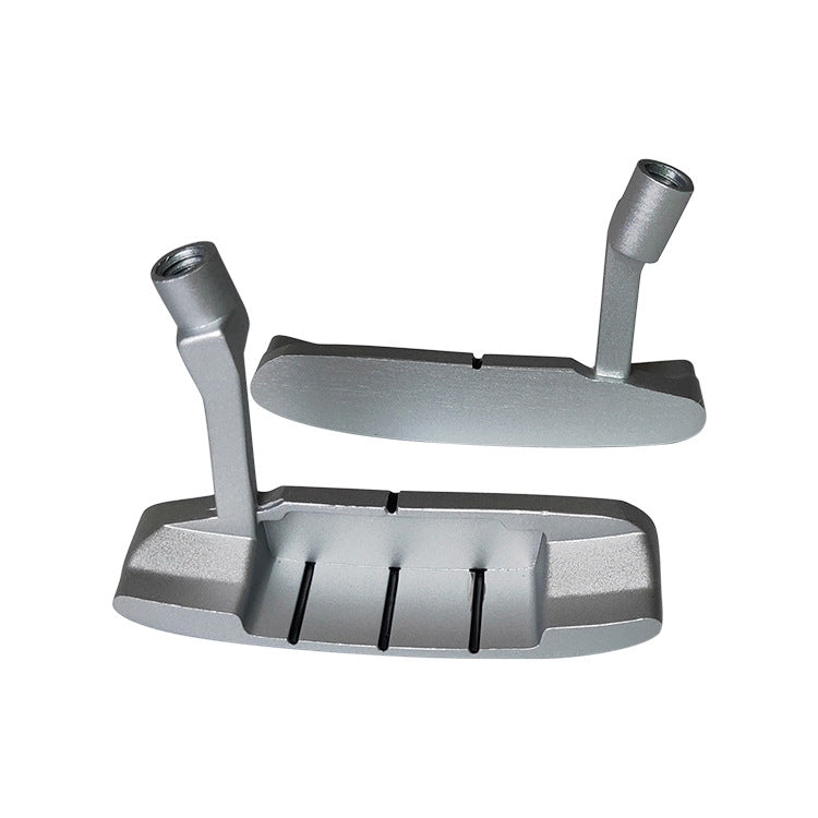 Children's zinc alloy practice putter head with two vertical grip posts