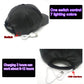 Black LED fiber optic luminous cap with USB power cable and control switch