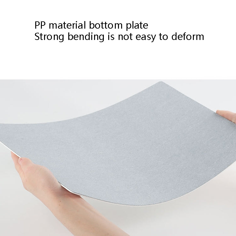 Gray water writing board sheet with curved corner and PP backing