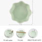Green scalloped water dish for water writing pens with size measurements