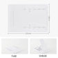 Foldable blank water writing board with slot layout and fold/unfold diagram