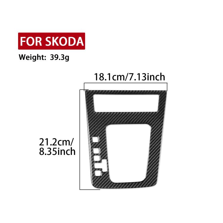 Black carbon fiber gear shift panel trim sticker with window and switch cutouts
