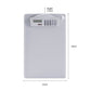 White A4 writing folder with built-in calculator, 23cm x 35cm, pen clip