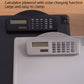 A4 writing folder with calculator panel and front pen holder, white front view