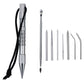 Marlin spike rope needle bracelet DIY weaving tool set with black and silver needles