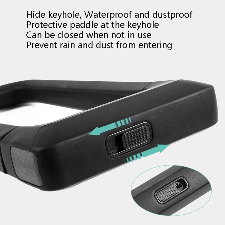 Black lock keyhole with protective dustproof cover