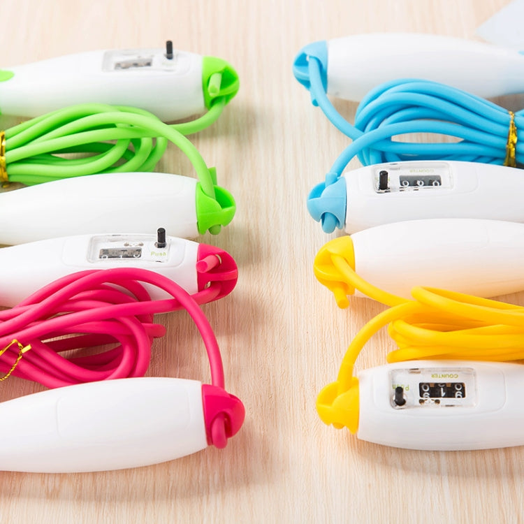 Multiple-color PVC mechanical counting skipping ropes with white counter handles