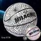 Gray web-pattern basketball with black swoosh and MILACHIC logo, plus mini ball