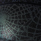 Close-up of dark basketball texture with small raised grip dots and web pattern