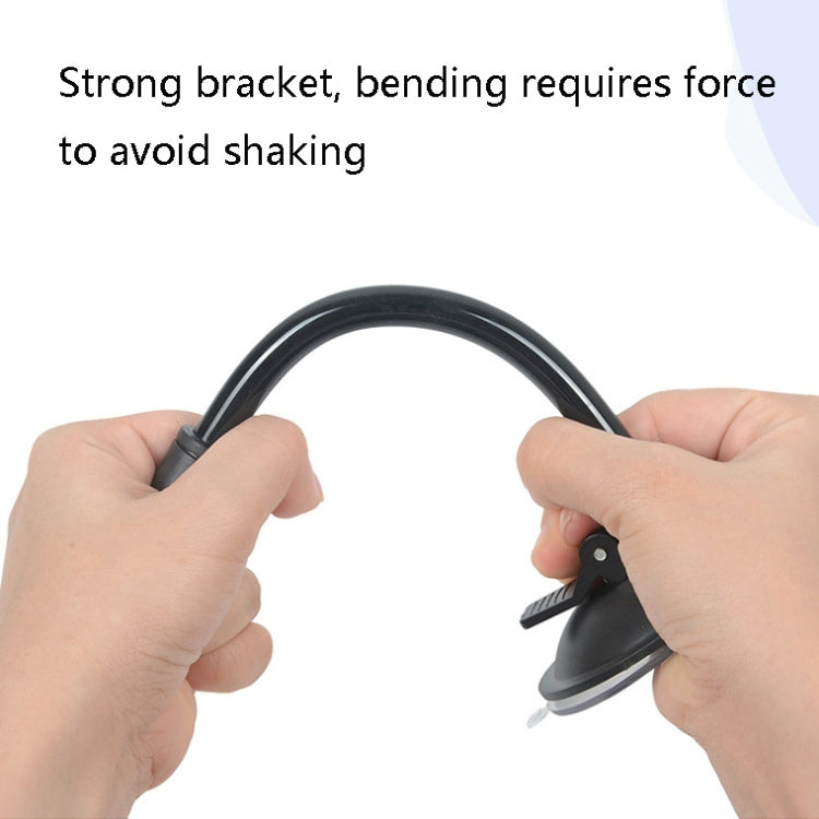 Car windshield automatic lock phone holder with flexible adjustment arm
