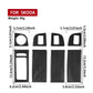 Window switch panel sticker set with size guide for matching trim pieces