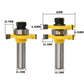 Yellow 3-tooth milling cutter set with steel shank and 1/2 handle