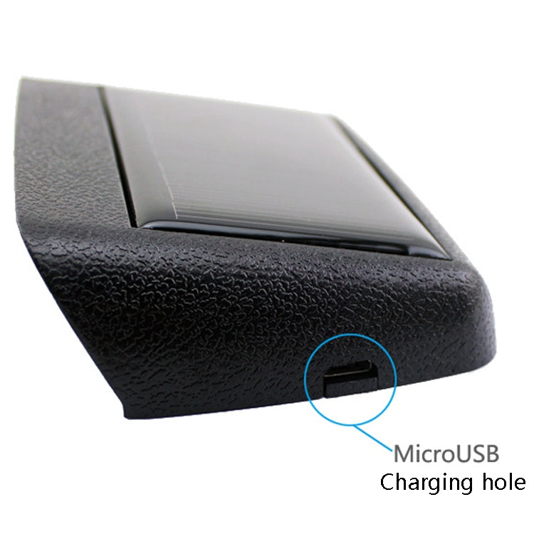 Car digital clock side view with MicroUSB charging port cutout