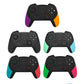 Multi-color wireless game controller set showing multiple grip and button layouts