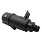 7-pin trailer signal connector, black housing with side mounting tab