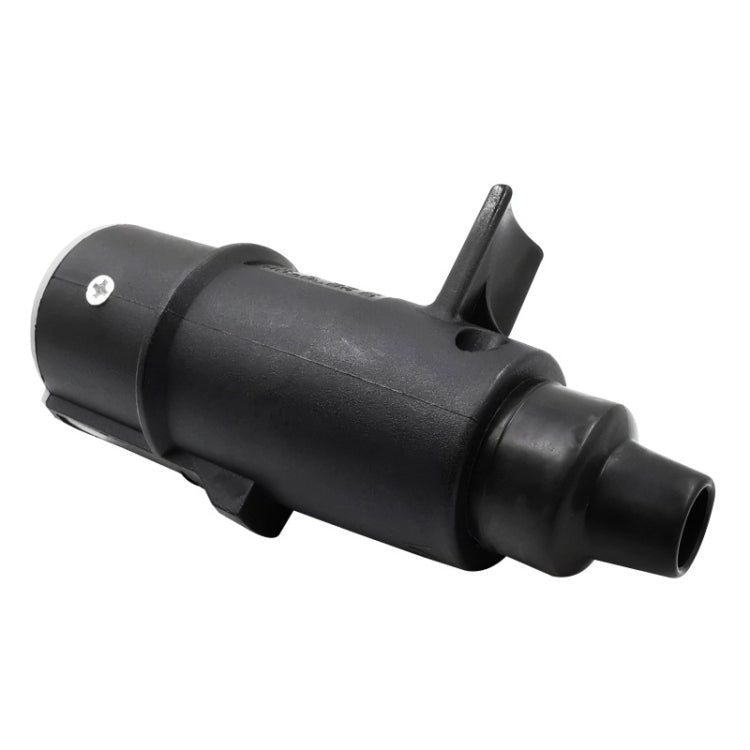 7-pin trailer signal connector, black housing with side mounting tab