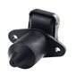 Black 3-pin trailer connector socket with flanged mounting base