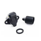 Black 3-pin trailer connector socket pair with waterproof tail cap and sealing ring