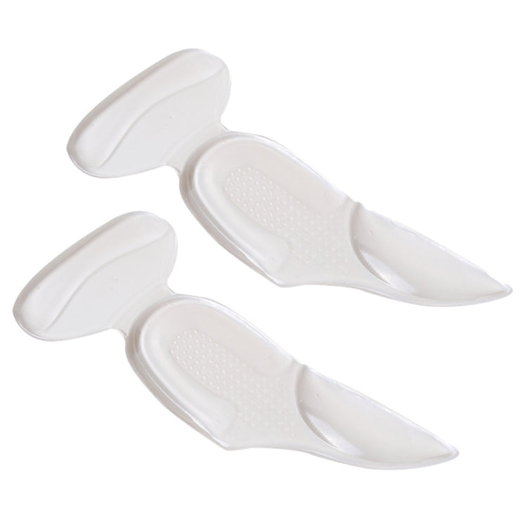 Transparent stick-on heel and arch pads, set of two, half-size cushioning for high heels