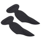 Black stick-on heel and arch pads, set of two, half-size cushioning for high heels