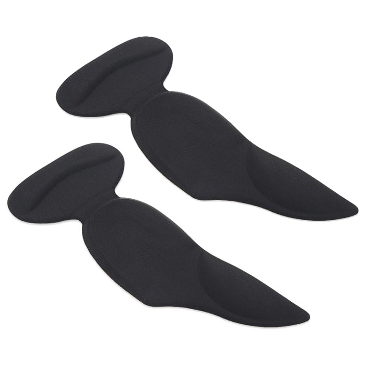 Black stick-on heel and arch pads, set of two, half-size cushioning for high heels