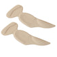 Apricot/beige stick-on heel and arch pads, set of two, half-size cushioning for high heels