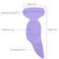 Purple heel and arch pad size diagram: 8.6 cm width, 20 cm length