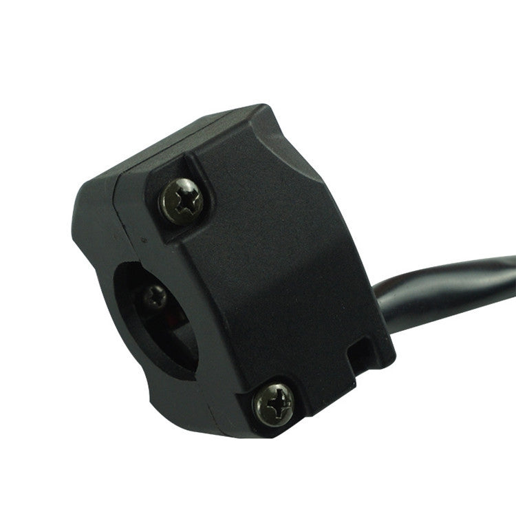 Black ignition switch body with screw mounts and cable outlet