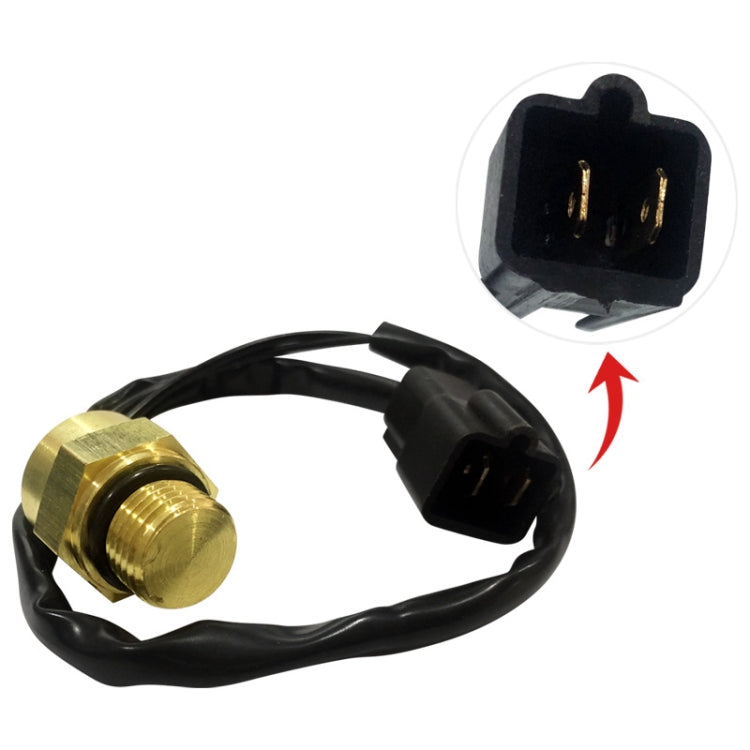 Brass temperature control switch heat sensor with 2-pin plug and black wire harness