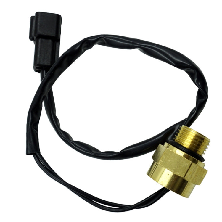 Temperature control switch sensor with brass threaded probe and black 2-wire connector