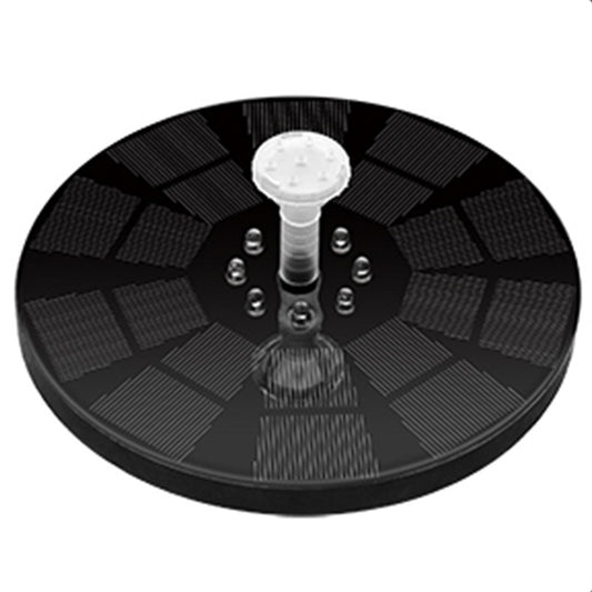 Solar floating fountain with clear nozzle and white LED water jets