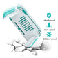 Teal white grip cover case back with vent slots, shockproof protective design