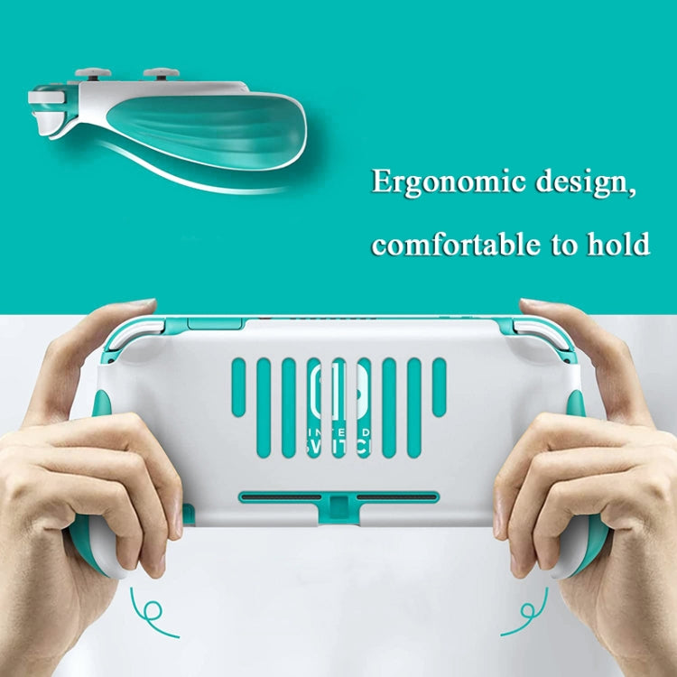 Teal and white grip cover case set, ergonomic shape for comfortable holding