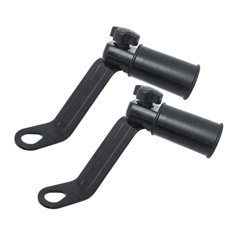 Motorcycle rearview mirror mounting brackets, black metal, fixed transfer frame (2 pcs)