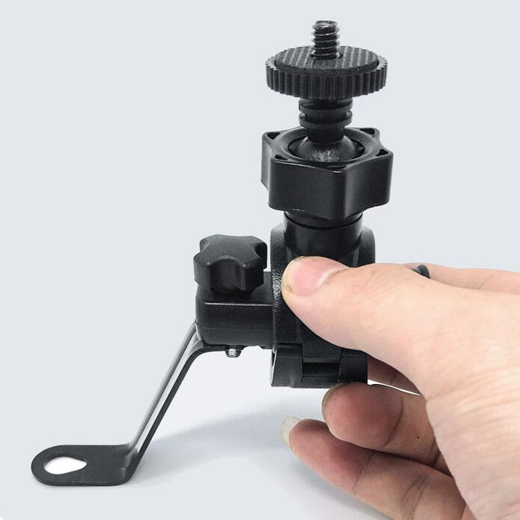 Rearview mirror mounting bracket with threaded knob and adjustable arm