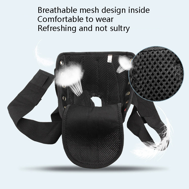 Black ankle brace with breathable mesh interior and wraparound support panels