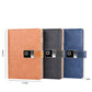 A5 fingerprint locking notebook set: tan, black, and blue covers with front fingerprint lock