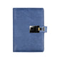 A5 fingerprint-lock notebook with blue cover and integrated fingerprint security clasp