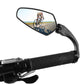 WEST BIKING rearview mirror mounted on handlebar with oval lens and black clamp