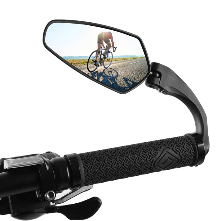 WEST BIKING rearview mirror mounted on handlebar with oval lens and black clamp