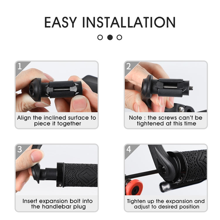 WEST BIKING handlebar rearview mirror with screws and expansion bolt for installation