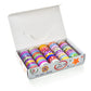 Glitter tape roll set in open box, multicolor patterned rolls