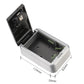 Wall-mounted password key box, open black interior with keypad and key hooks